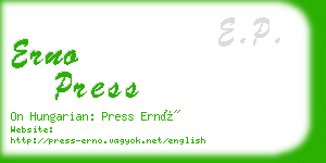 erno press business card